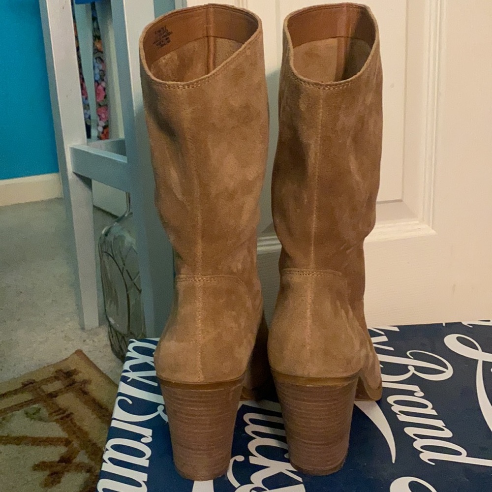 🤎Leather Lucky Brand Tan Boots Women’s 9.5🤎 - Picture 5 of 8